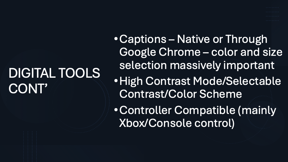 A list of digital accessibility tools